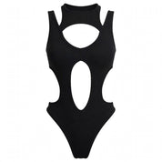 Matilda Rowntree | Ribbed Cutout Bodysuit With Backless Detail For Women