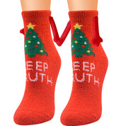 Ember | Red Santa Magnetic Christmas Socks Unisex & Couples