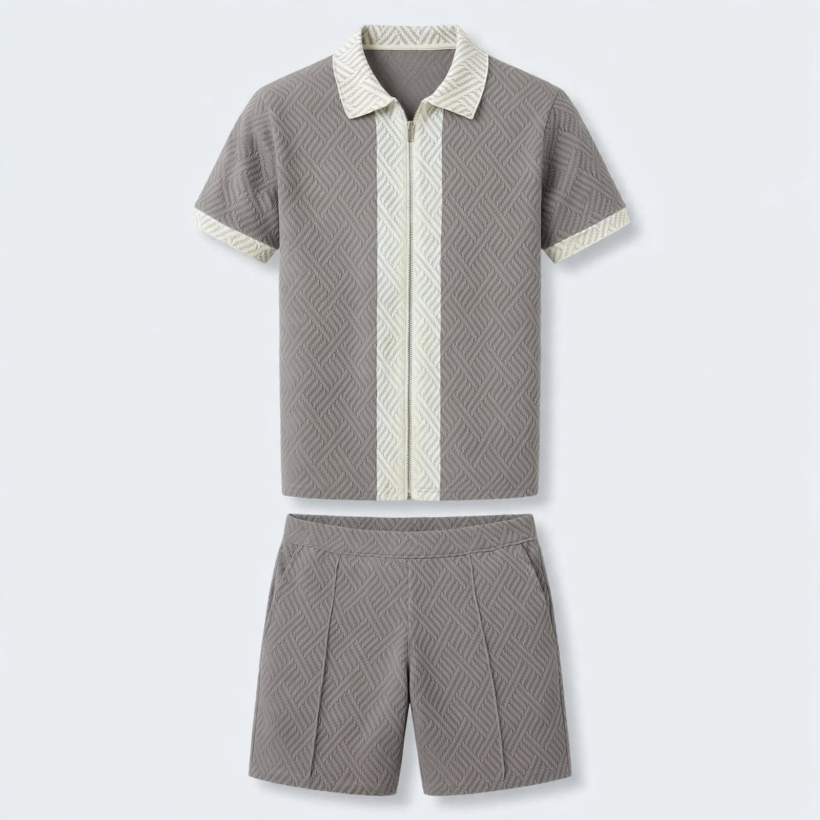 Lachlan Ferguson | Textured Polo & Shorts Set For Men