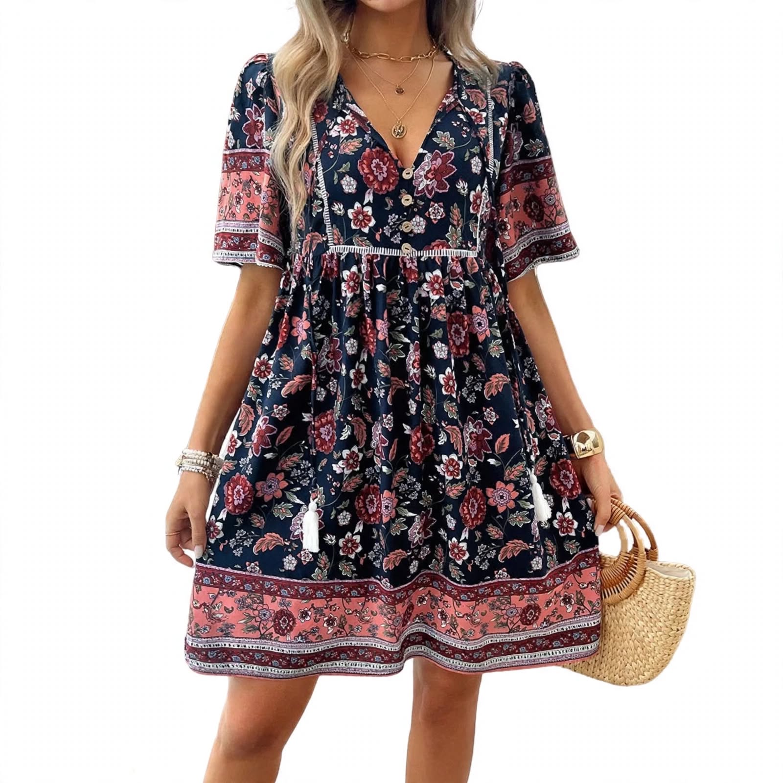 Amber Sullivan | Boho Floral Summer Dress For Women