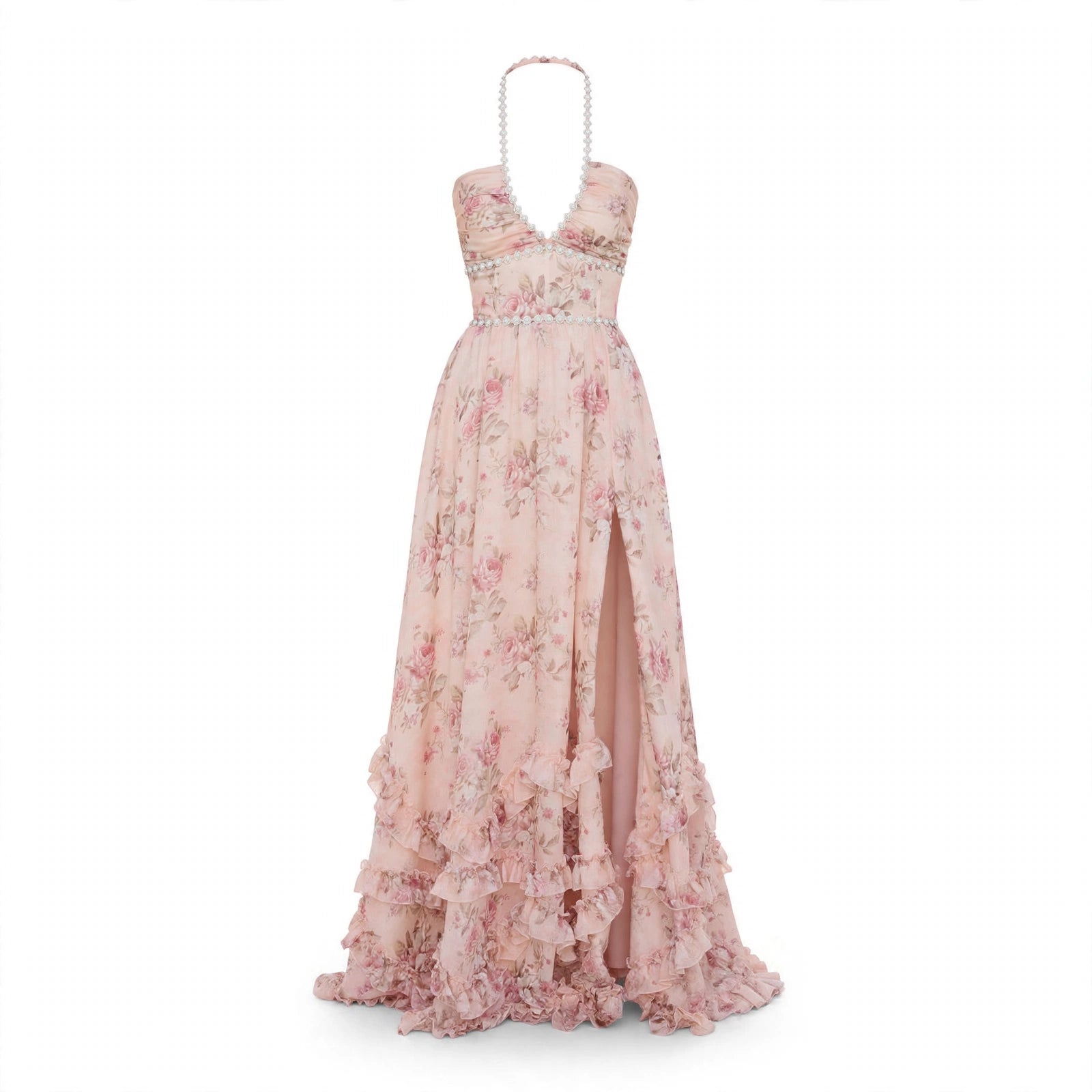 Olivia Redmond | Floral Halter Maxi Dress For Women