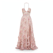 Olivia Redmond | Floral Halter Maxi Dress For Women