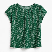 Ophelia Lockhart | Polka Dot Blouse With Keyhole Detail For Women