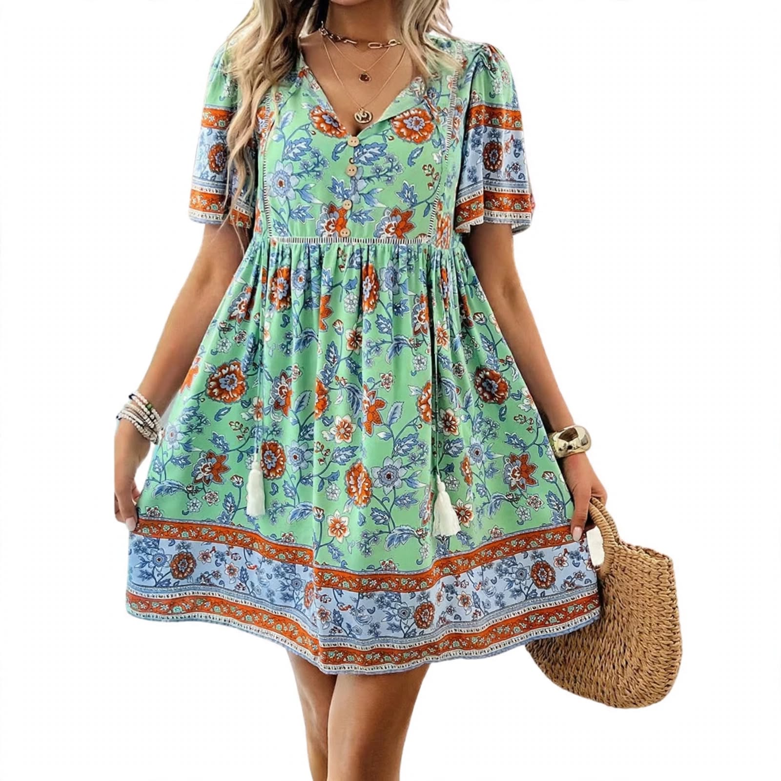 Amber Sullivan | Boho Floral Summer Dress For Women