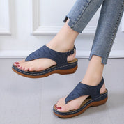 Orla Delaney | Two-Tone Leather Roman Sandals For Women