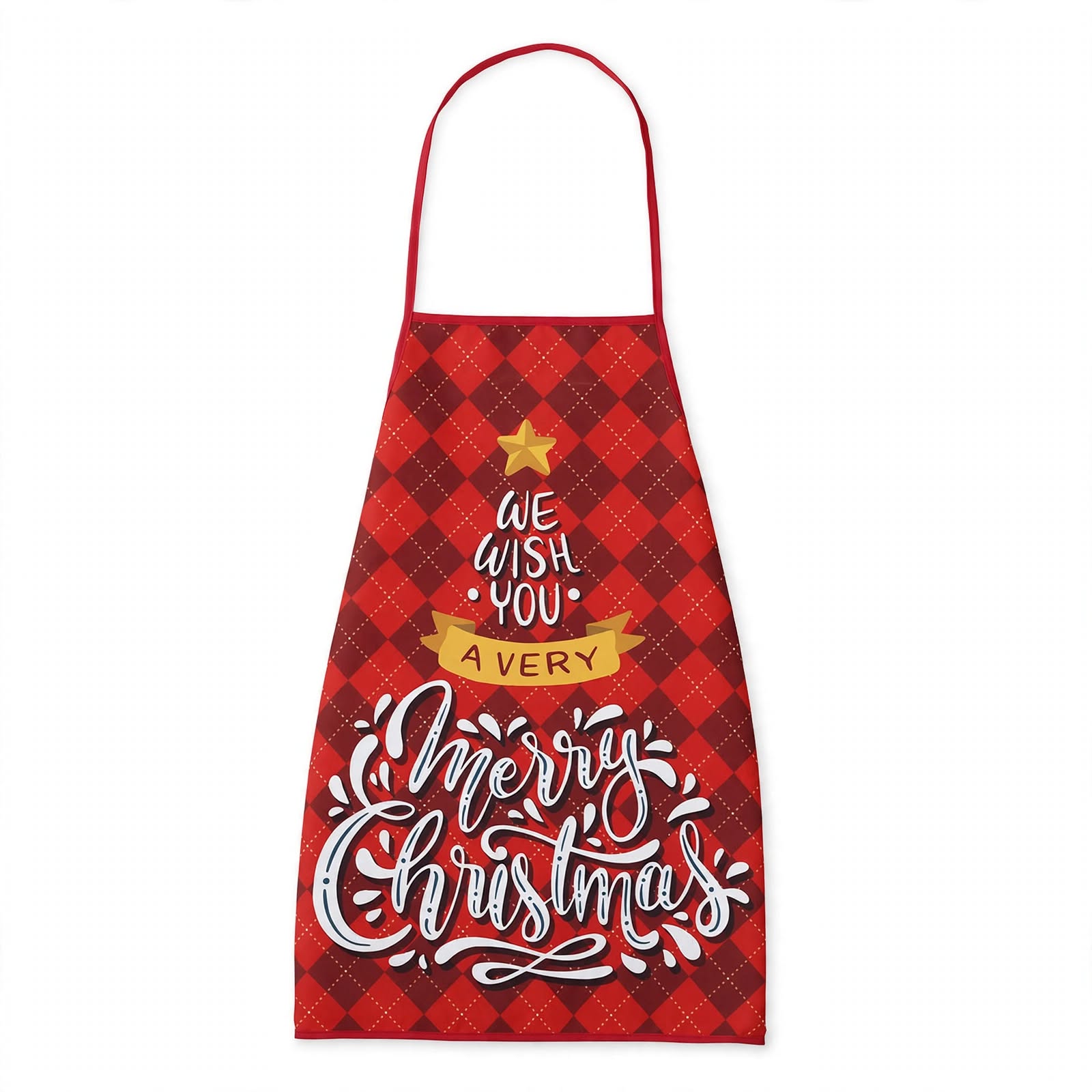 Frosty Feast | Red Snowman Christmas Apron Unisex