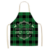 Chestnut | Red Tartan Script Print Christmas Apron Unisex