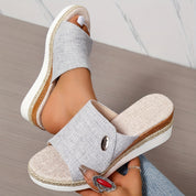 Marina Beckett | Woven Espadrille Wedge Sandals For Women