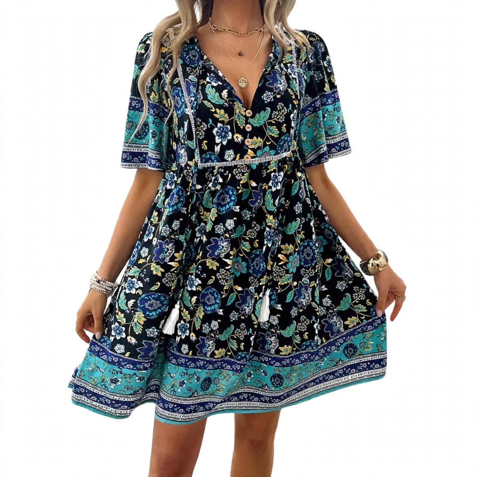 Amber Sullivan | Boho Floral Summer Dress For Women