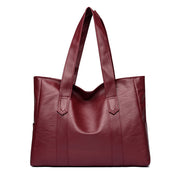 Fits The Lot | Black Large Leather-Look Tote Bag For Women