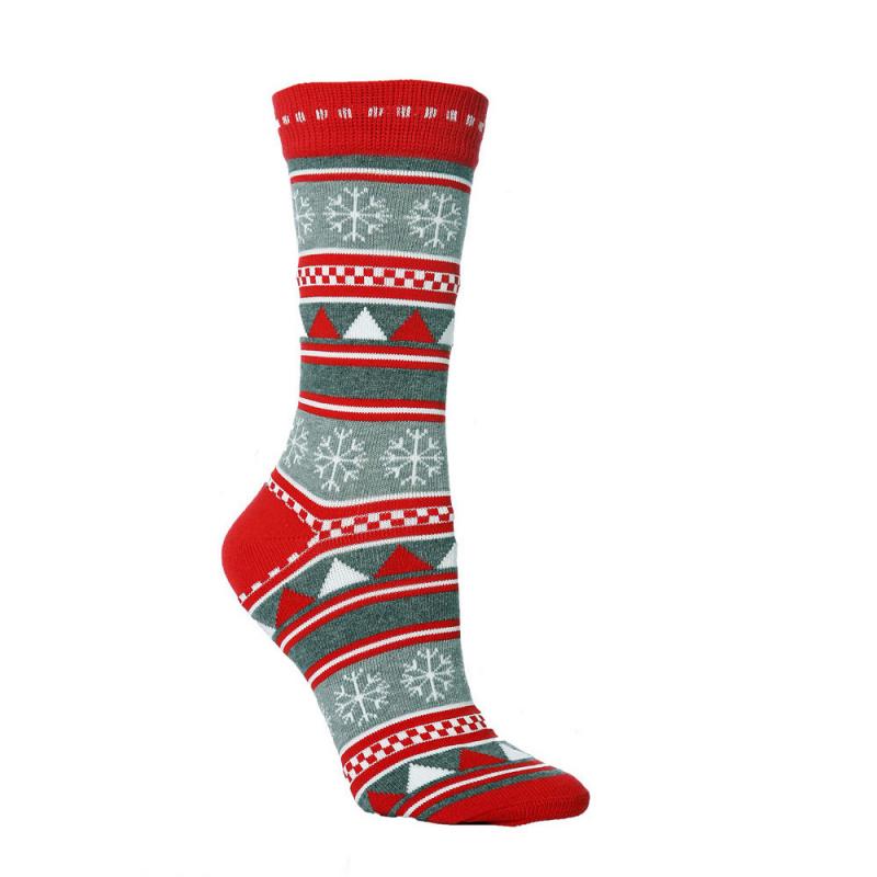 Merry Feet | Red Reindeer Print Christmas Socks Unisex
