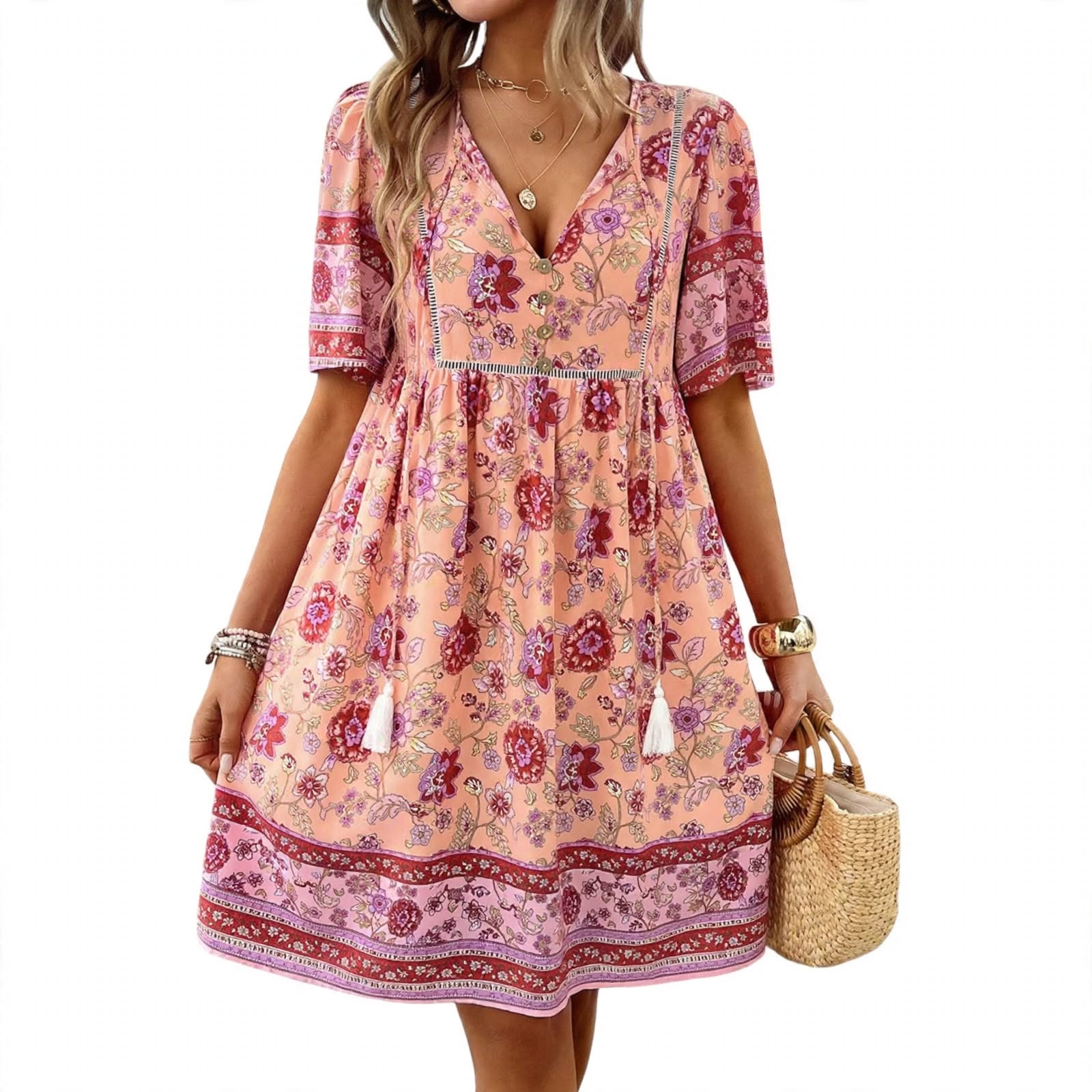 Amber Sullivan | Boho Floral Summer Dress For Women