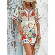 Isla Pemberton | Boho Floral Mini Dress For Women