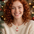 Yule Star | Gold Santa Snowman Elk Christmas Necklace For Women