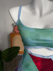 Tara Kelly | Patchwork Cut Out Mini Dress For Women
