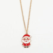 Yule Star | Gold Santa Snowman Elk Christmas Necklace For Women
