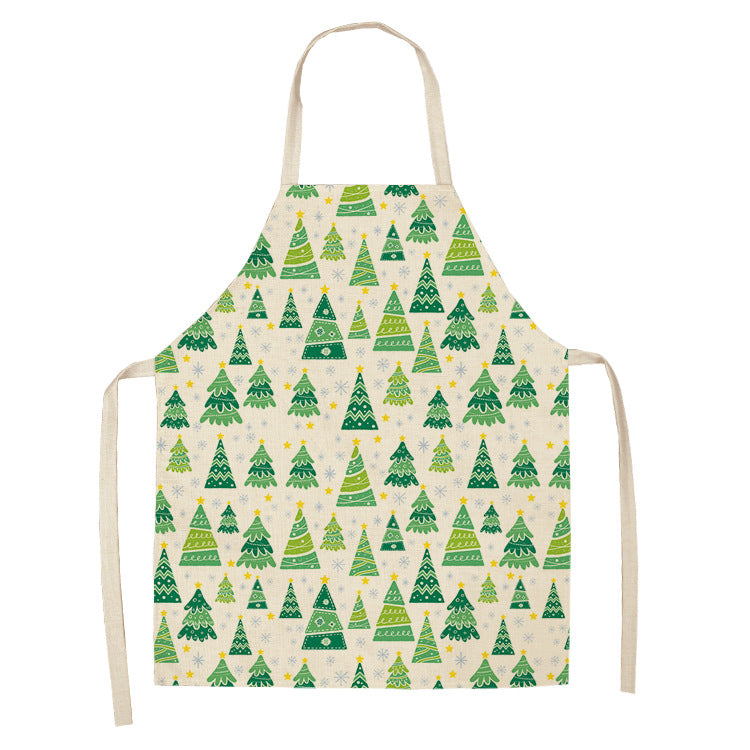 Yule Tide | Red Tartan Reindeer Print Christmas Apron Unisex