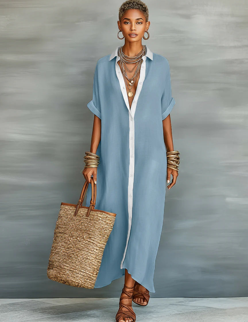 Elise Turner | Relaxed Lapel Maxi Dress For Women