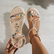 Aisling Delaney | Boho Braided Flat Sandals For Women