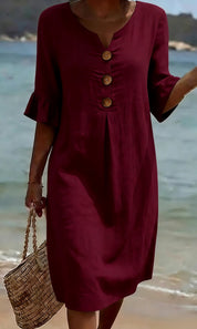 Beatrice Holloway | Relaxed Cotton Mini Dress For Women