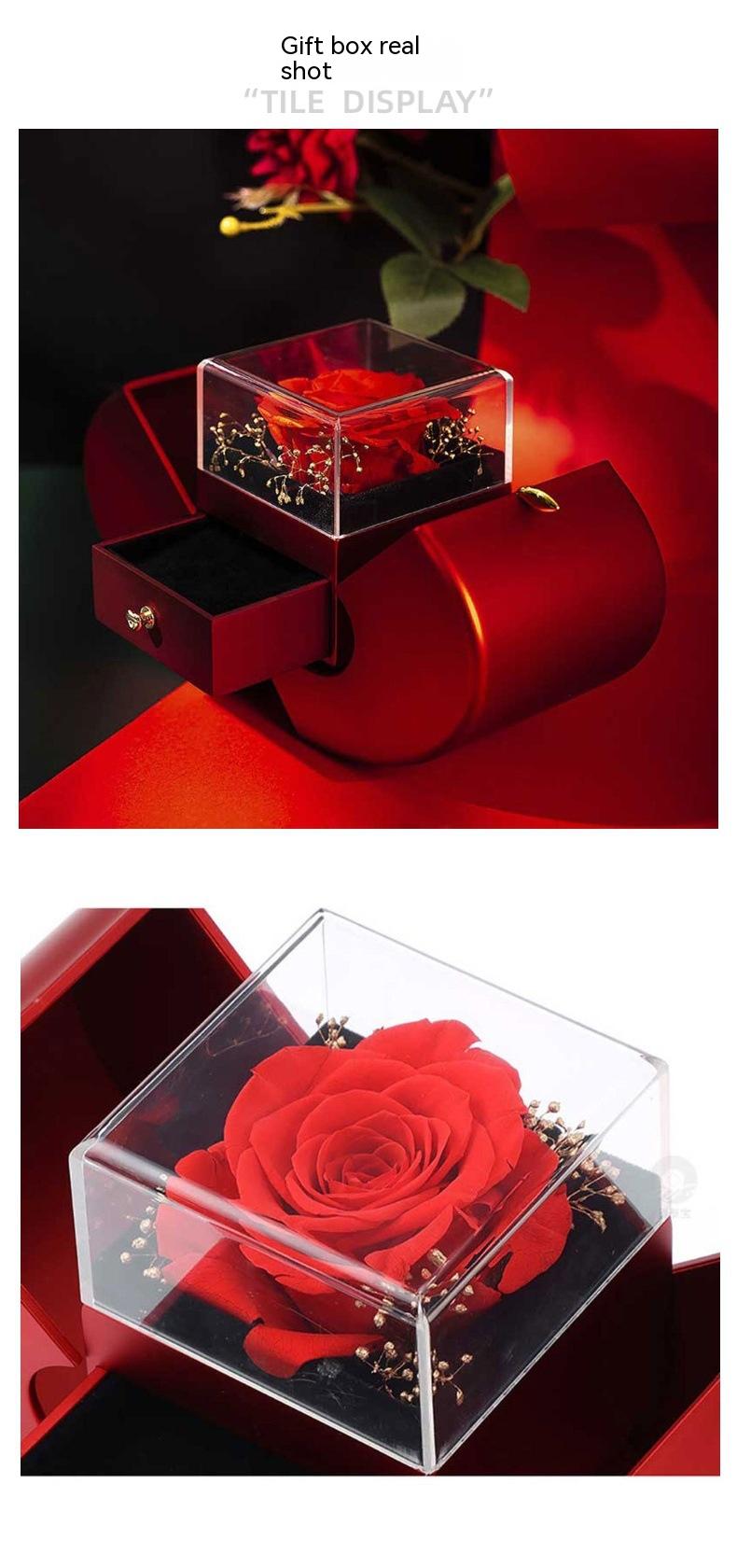 Matilda Cross | Preserved Rose Jewellery Box With Necklace For Women