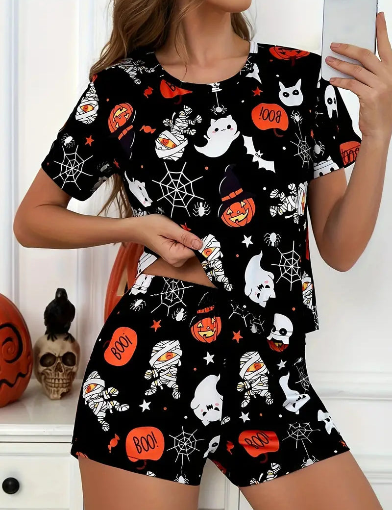 Spooky Pumpkin | Halloween Pyjama Set For Women