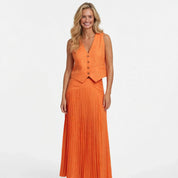 Charlotte Fairbank | Linen Vest & Maxi Skirt Set For Women