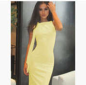 Pia Goldwood | One Shoulder Drape Maxi Dress For Women