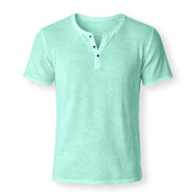 Mitchell Gorman | Mint Textured Henley T-Shirt For Men