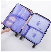 6-Piece Waterproof Packing Cubes Set - Purple