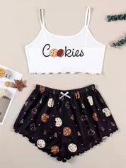 Chloe Merrick | Cookie Print Cami Pajama Set For Women