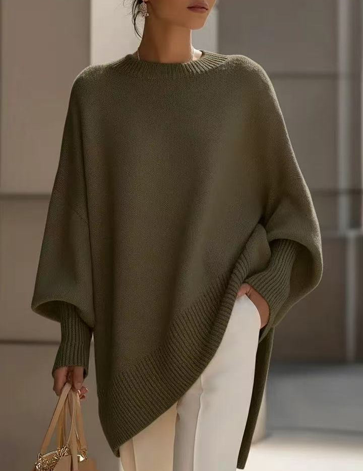 Emma Wilson | Oversized Knit Batwing Pullover Sweater For Women