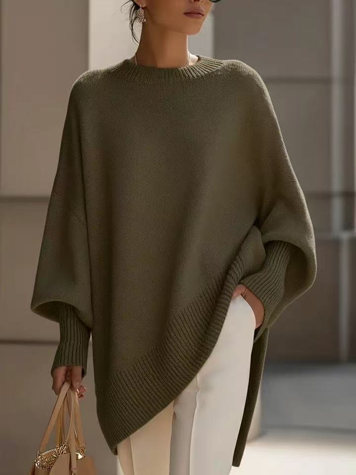 Emma Wilson | Oversized Knit Batwing Pullover Sweater For Women