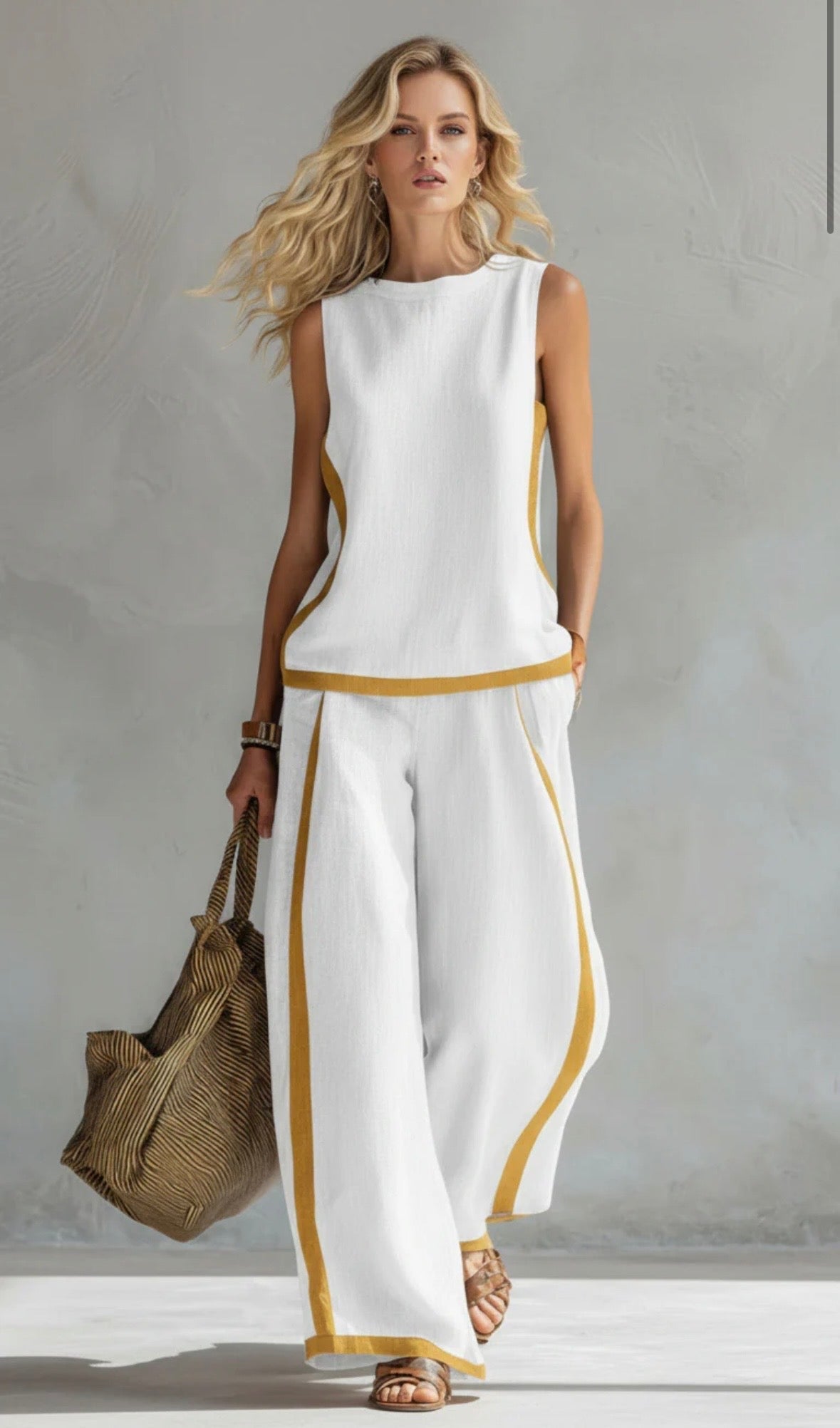Ivy Blackwell | Cotton Linen Two-Piece Set For Women
