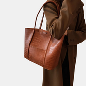 Harper Donnelly | Croc-Effect Leather Tote Bag For Women