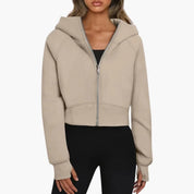 Sophie Laurent | Cropped Zip Hoodie For Women