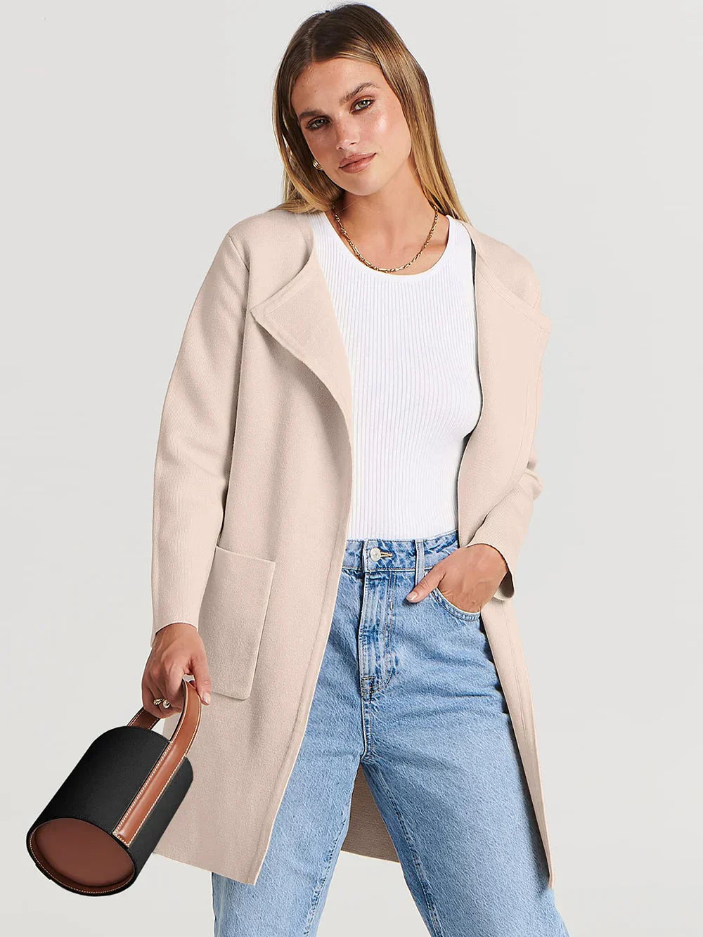Camille Laurent | Elegant Longline Coat For Women