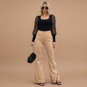 Giulia Bellini | High Waisted Flared Pants For Women