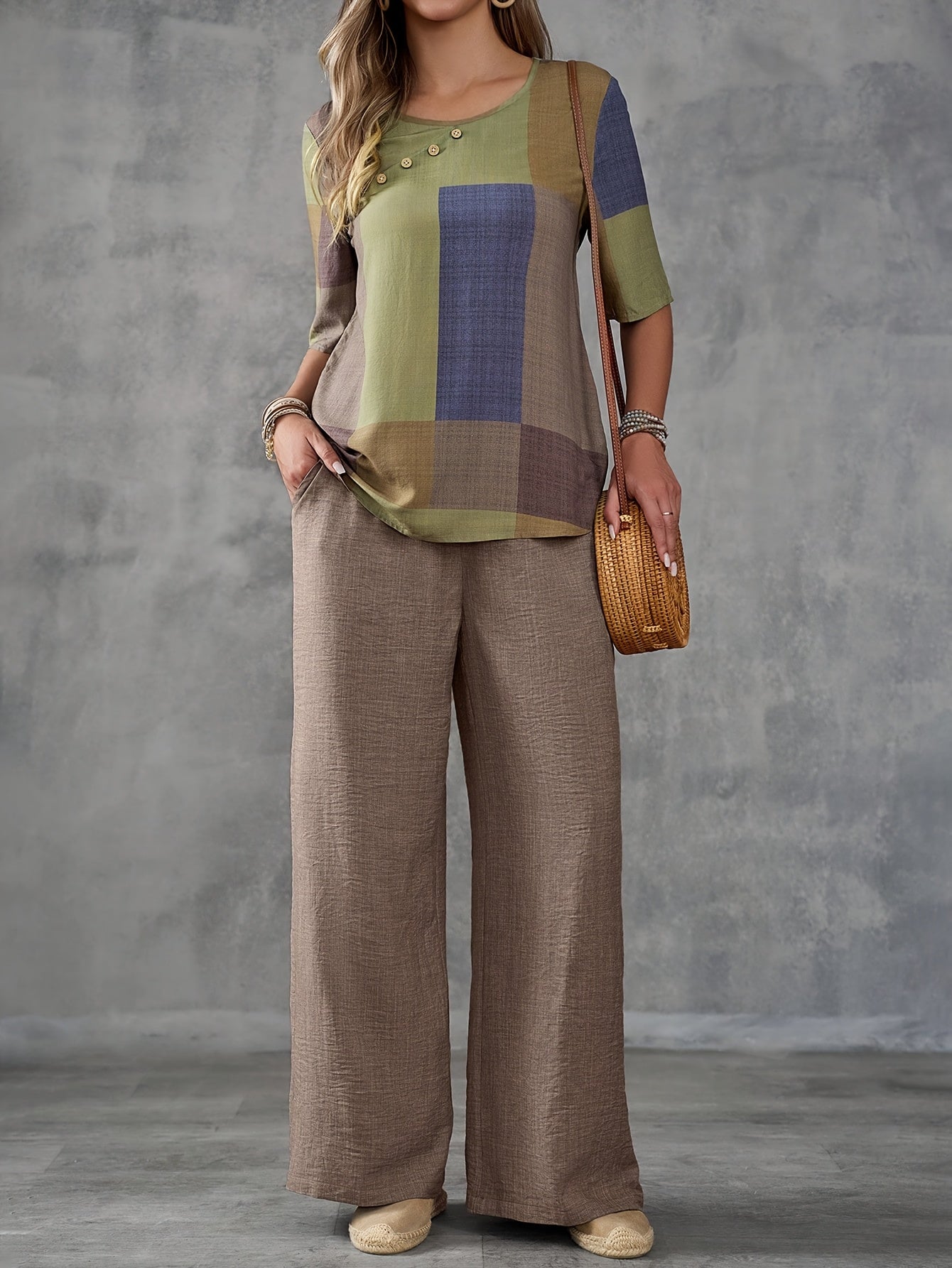 Piper Fenwick | Patchwork Colour Block Two-Piece Set For Women