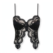 Freya Nolan | Lace Backless Cami Crop Top For Women