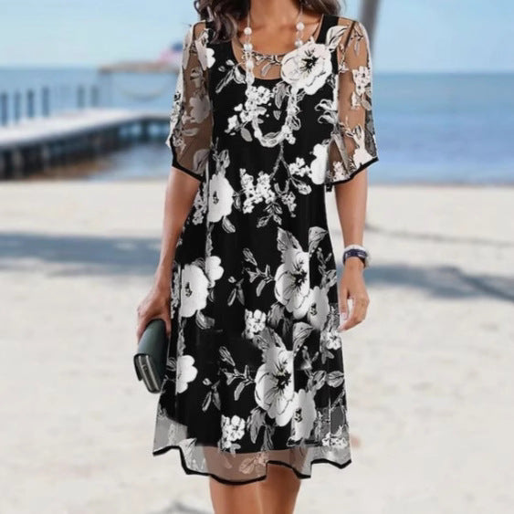 Isabelle Fletcher | Floral A-Line Midi Dress For Women