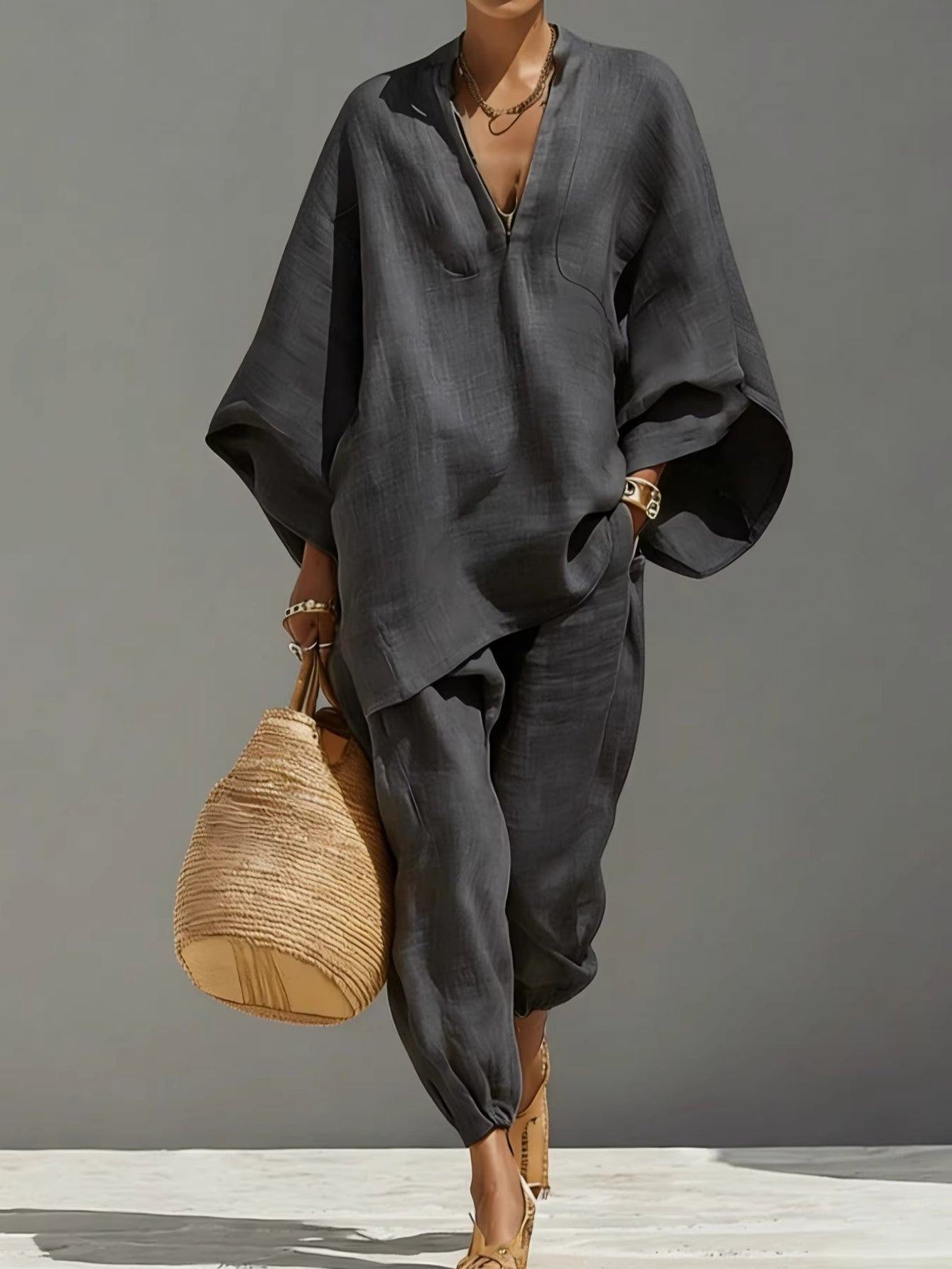 Cleo Fairhurst | Relaxed Batwing Two-Piece Set For Women
