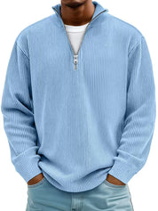 Liam Robertson | Ribbed Corduroy Quarter-Zip Sweatshirt For Men