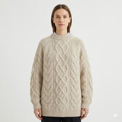 Women's Oversized Cable Knit Sweater — Warm Autumn Jumper