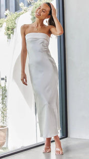 Ava Cromwell | Strapless Satin Maxi Dress For Women