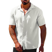 Hamish Whitfield | Linen Short Sleeve Shirt For Men