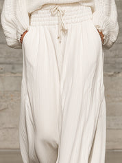 Georgia Pearce | Wide-Leg Pants With Crinkled Texture For Women