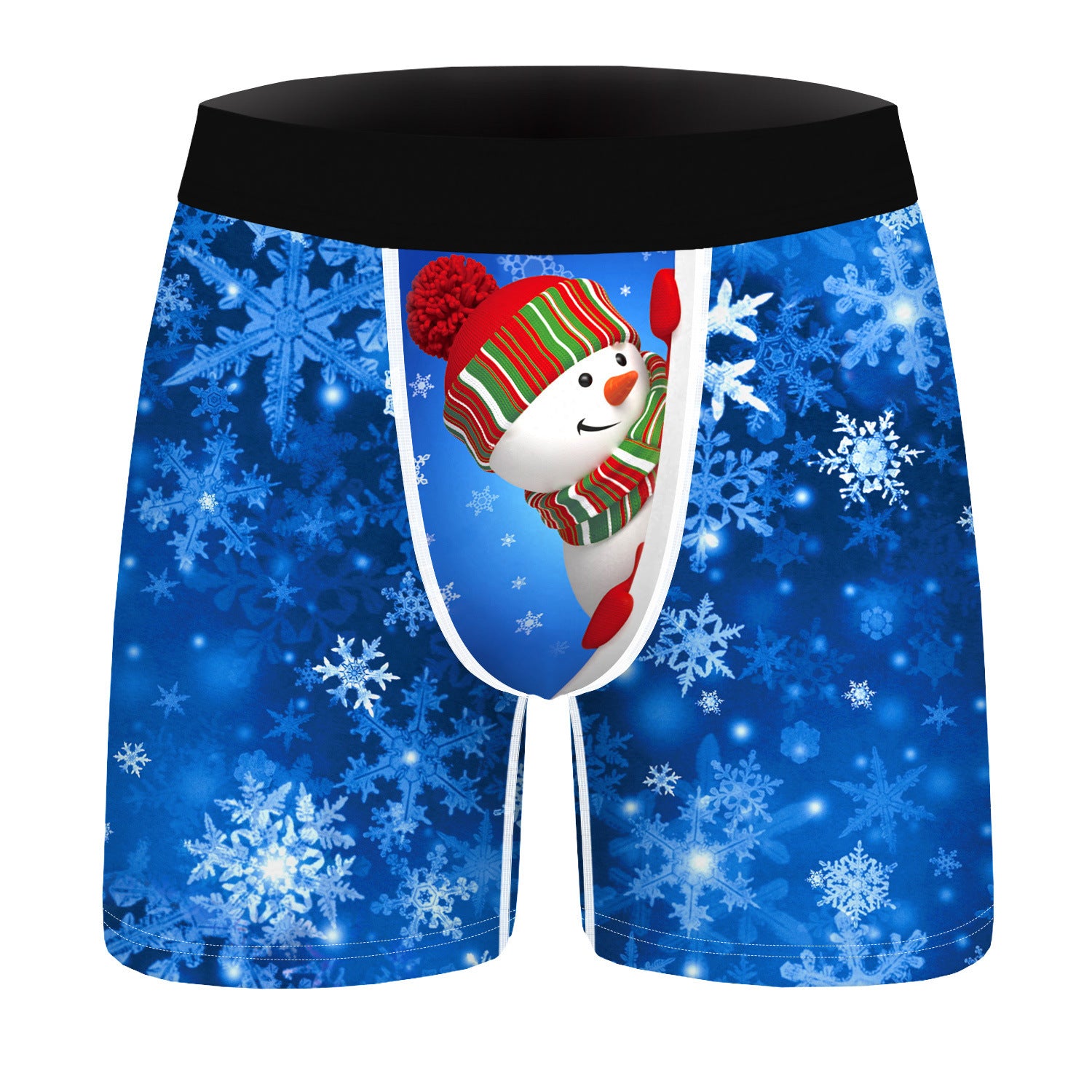 North Star | Red Snowman Print Christmas Boxer Shorts For Men