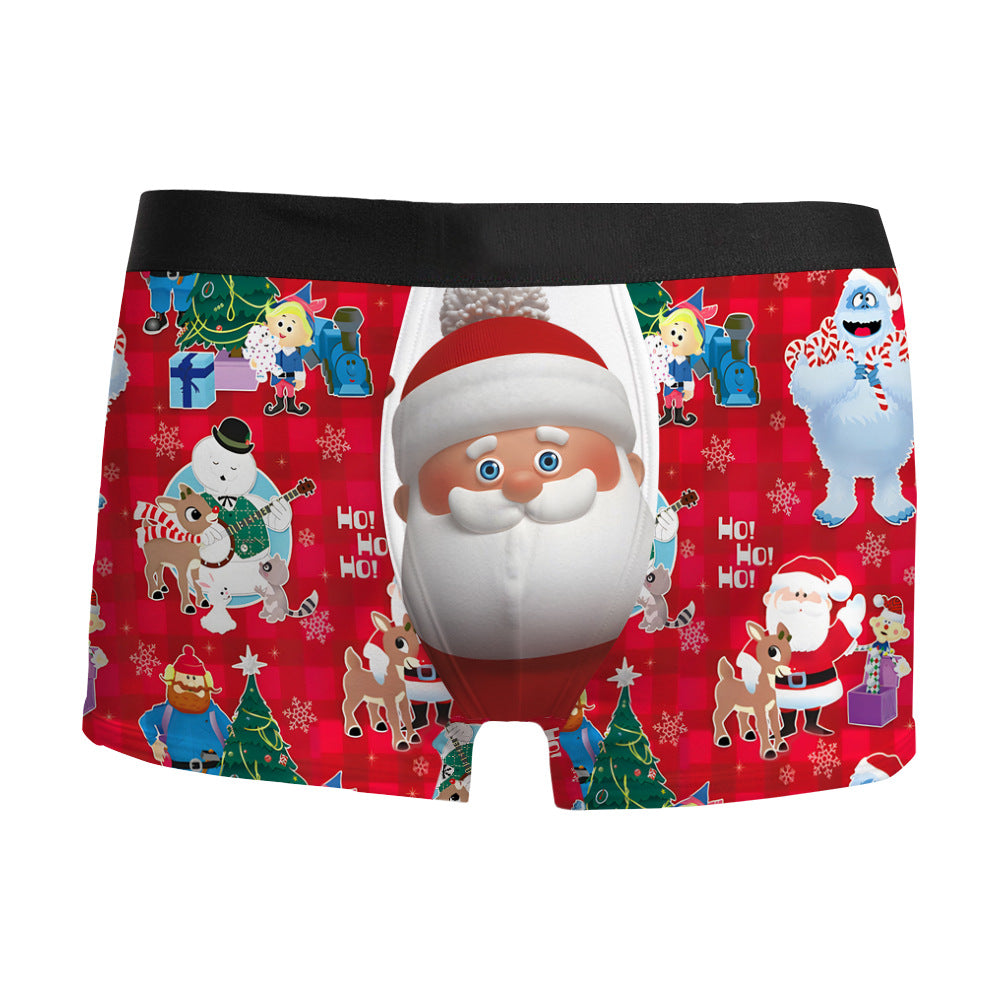 Tree Topper | Green Tree Print Christmas Underwear For Men