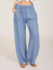 Alessia Romano | Relaxed Linen Wide-Leg Pants For Women